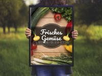 Frisches Gemüse Plakat | Werbeplakat Gemüse