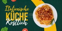 2:1 | Italienische Küche - köstlich Poster | Plakat | 2 zu 1 Format