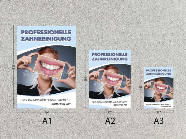 Professionelle Zahnreinigung Poster | Werbebanner für Zahnärtzte