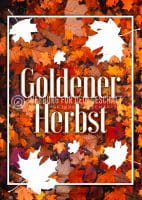 Goldener Herbst Plakat | Werbeschild für Herbst