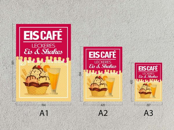 Eiscafé Plakat | Eis & Shakes