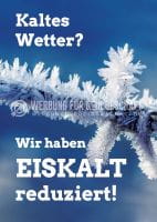 Eiskalt reduziert Poster | Werbebanner für Geschäfte