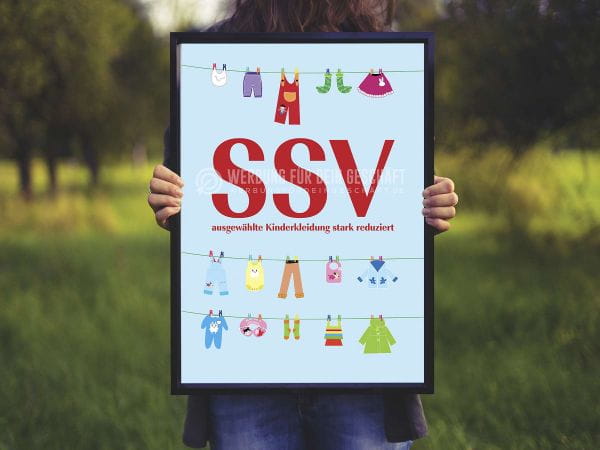 SSV ausgewählte Kinderkleidung Poster | Sommerschlussverkauf
