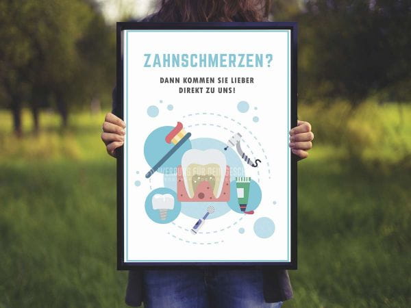 Zahnschmerzen Poster | Werbeposter für Zahnärzte