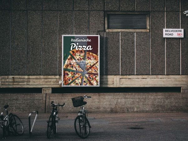 Italienische Pizza Werbebanner | Poster online drucken