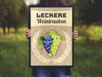 Leckere Weintrauben Plakat | Werbeposter Weintrauben