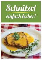 Schnitzel einfach lecker Poster | Werbetafel Schnitzel