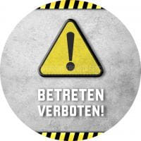 Rund | Betreten verboten! Hinweisschild | Plakat online drucken | Rundformat
