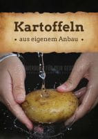 Kartoffeln aus eigenem Anbau Werbeposter | Plakat auch in DIN A 0