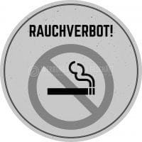 Rund | Rauchverbot! Verbotsaufkleber | Verbotsschild | Rundformat