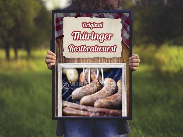 Original Thüringer Rostbratwurst Poster | Plakat für Werbeaufsteller