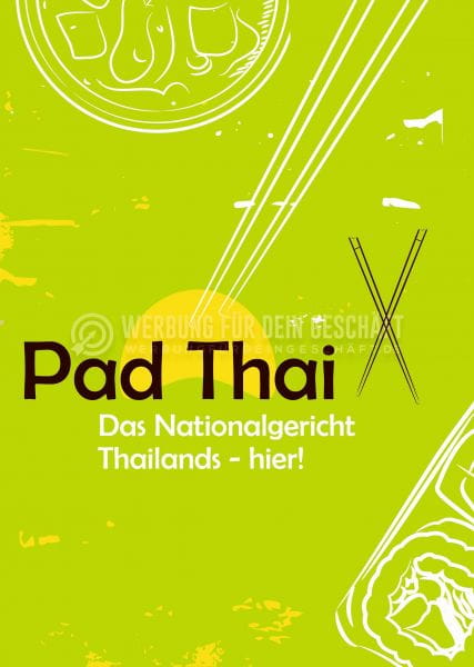 Pad Thai - hier! Plakatwerbung | Poster kaufen