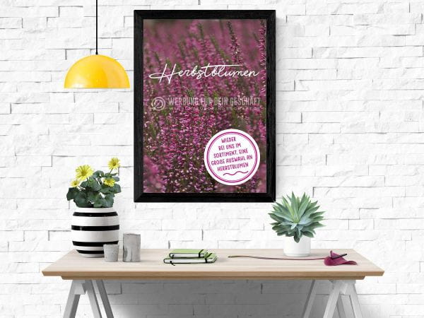 Herbstblumen Plakat | Werbeplakat für Blumenhändler
