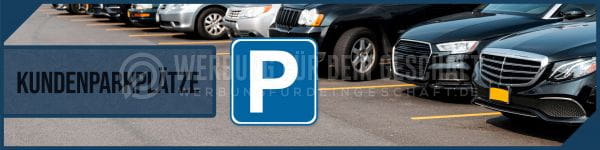 4:1 | Kundenparkplatz Hinweisschild | Werbeschild | 4 zu 1 Format