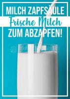 Milchzapfsäule Werbeaufkleber | Poster kaufen