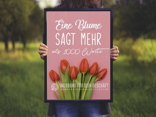 Blumen Plakat | Werbe-Plakat für Blumenladen