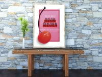 Frische Kirschen Werbebanner | Werbeposter für Plakatständer