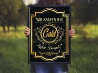Goldankauf Plakat | Wir kaufen Ihr Gold