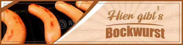 4:1 | Bockwurst Poster | Werbeposter Bockwurst | 4 zu 1 Format