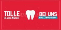 2:1 | Tolle Geschenkideen Zahnreinigung Plakat | Werbeschild für Zahnärzte | 2 zu 1 Format