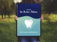 Denke an deine Zähne Plakat | Poster online drucken