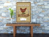 Frische Eier Poster | Werbeschild für Eierverkäufer