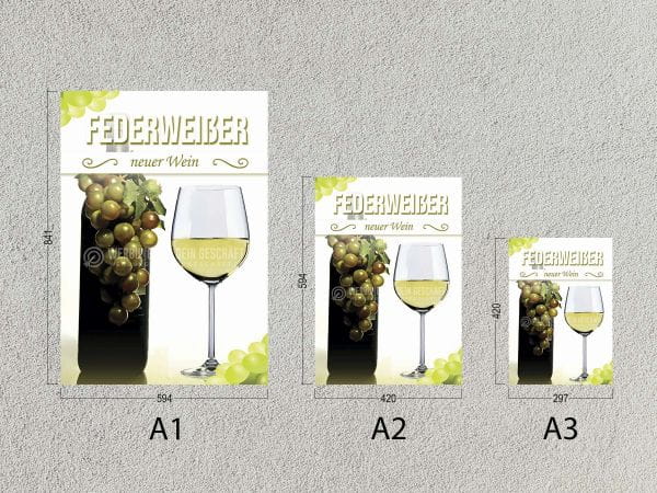 Federweißer Plakat | Werbeplakat für Wein