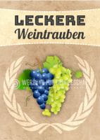 Leckere Weintrauben Plakat | Werbeposter Weintrauben