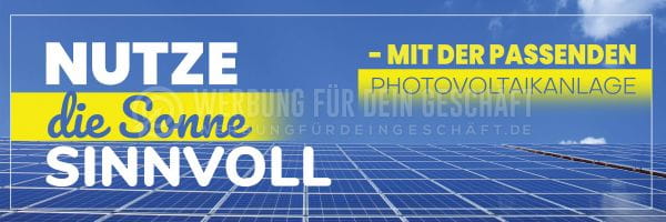 3:1 | Photovoltaikanlage Werbeposter | Plakat | 3 zu 1 Format