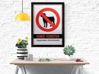 Hunde verboten Hinweisposter | Plakat für Werbeaufsteller