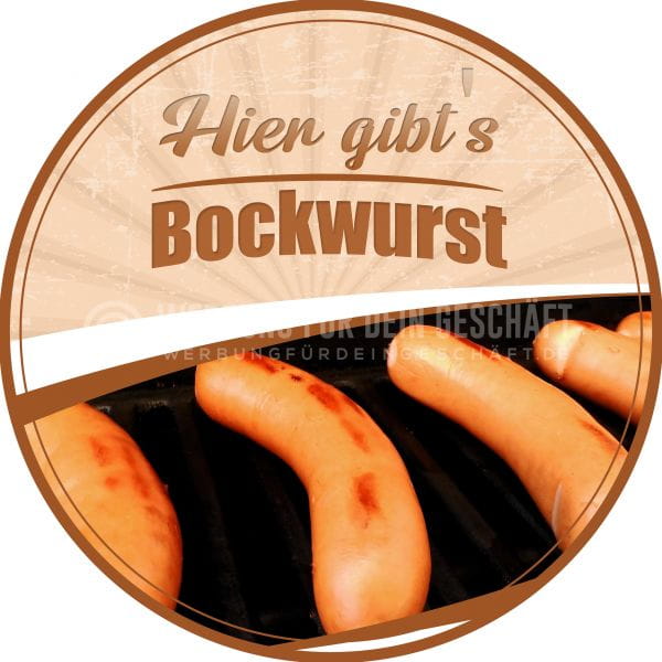 Rund | Bockwurst Poster | Werbeposter Bockwurst | Rundformat