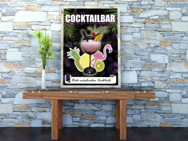 Cocktailbar Plakat | Werbeschild für Bars und Clubs