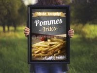 Pommes Poster | Werbebanner Imbiss