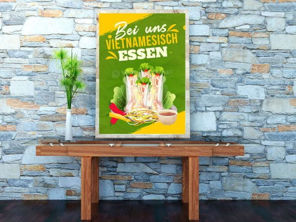 Bei uns vietnamesisch Essen Poster | Plakatwerbung