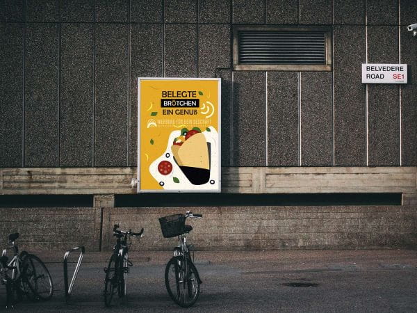 Belegte Brötchen Poster | Werbeposter für Bäckerei