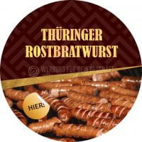 Rund | Thüringer Rostbratwurst - Hier! Werbebanner | Poster online drucken | Rundformat