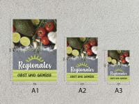 Regionales Obst und Gemüse Poster | Werbetafel Obst und Gemüse