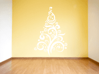 Weihnachtsbaum aus Ornamente Wandtattoo