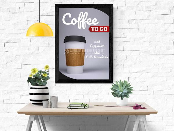 Coffee to go Plakat | Werbebanner Coffee to go
