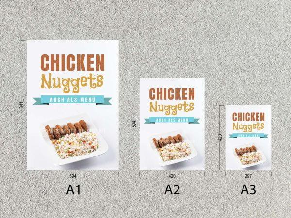 Chicken Nuggets Plakat | Werbeplakat Chicken Nuggets