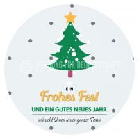 Rund | Frohes Fest Plakat | Werbeschild für Weihnachten | Rundformat