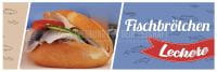3:1 | Leckere Fischbrötchen Plakat | Werbeplakat Fischbrötchen | 3 zu 1 Format
