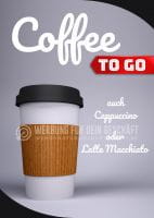 Coffee to go Plakat | Werbebanner Coffee to go