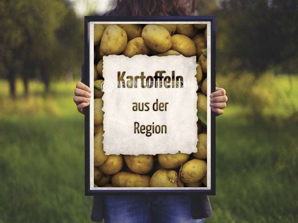 Kartoffeln aus der Region Werbeschild | Plakat kaufen