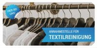 2:1 | Annahmestelle für Textilreinigung Werbetafel | Poster kaufen | 2 zu 1 Format
