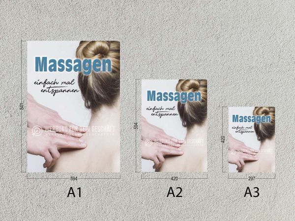 Massagen Plakat | Werbeplakate kaufen für Masseure und Spa