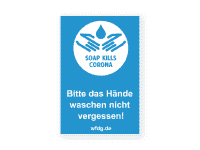 Soap kills Corona Aufkleber | PVC-Plakat