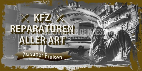 2:1 | KFZ Reparaturen aller Art Poster | Zu super Preisen! | 2 zu 1 Format