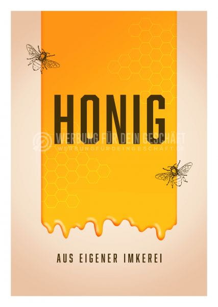 Honig aus eigener Imkerei Werbebanner | Plakat erstellen