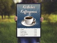 Köstlicher Kaffeegenuss Poster | Werbebanner für dein Cafe